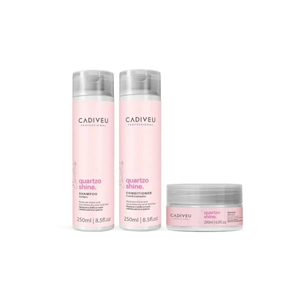 Cadiveu Kit Quartzo Shine Shampoo + Condicionador e Máscara