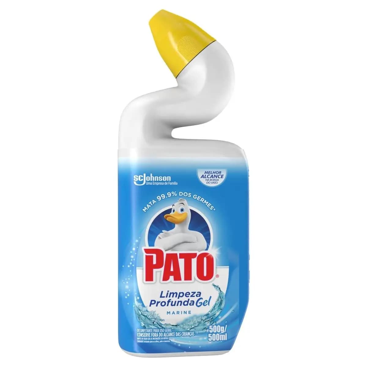 Pato Limpador Sanitário Gel Desinfetante, Marine, Limpeza Profunda, 500ml