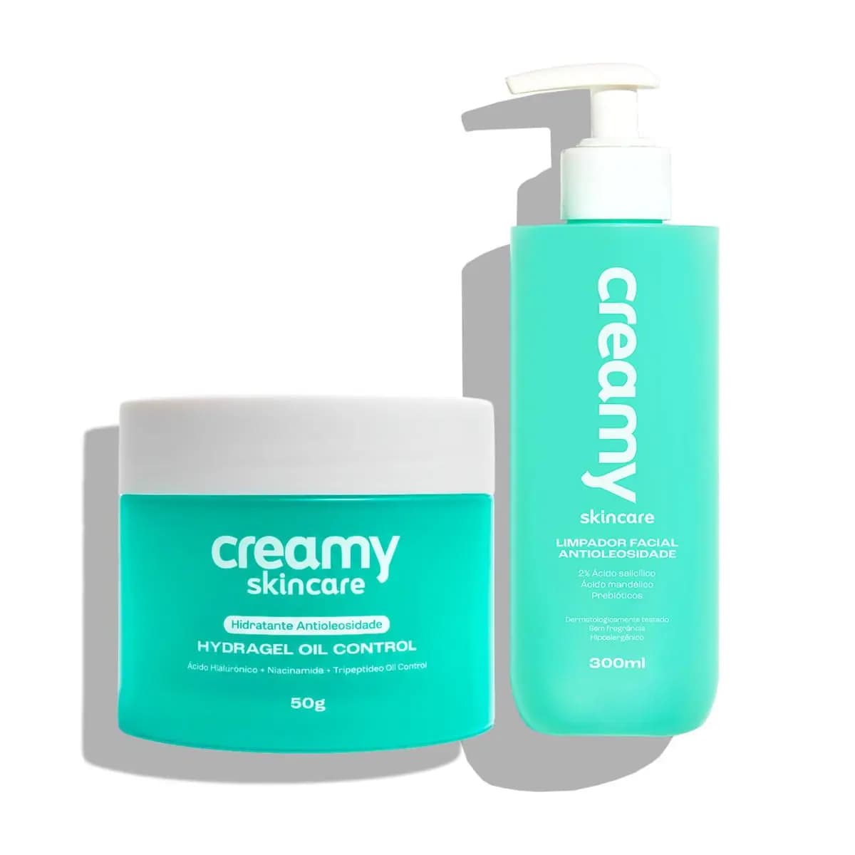 Kit Duo Hydragel Oil Control + Limpador Facial Antioleosidade